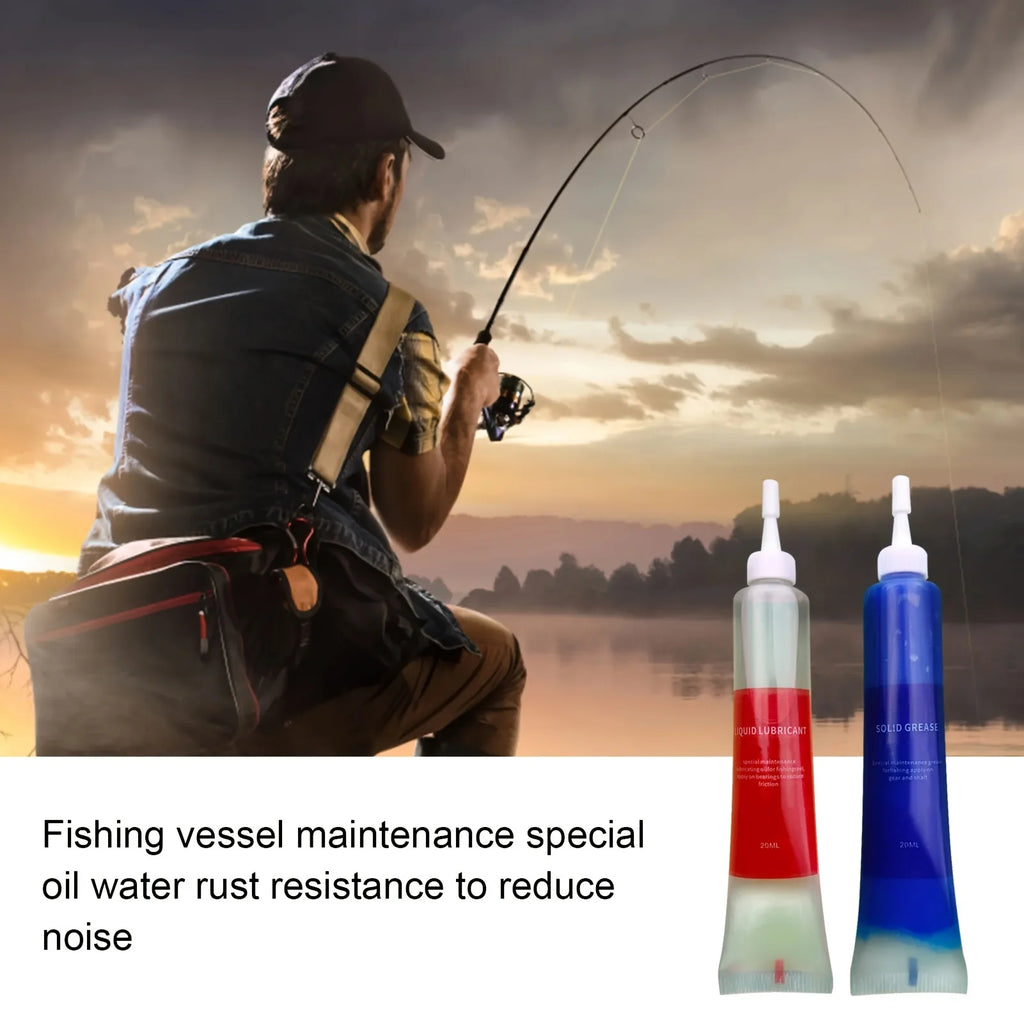 4pcs Fishing Wheel Maintenance Kit Fishing Reel Protective Grease + Lubricant Oil For Fishing Reel Bearing Maintenance Oil