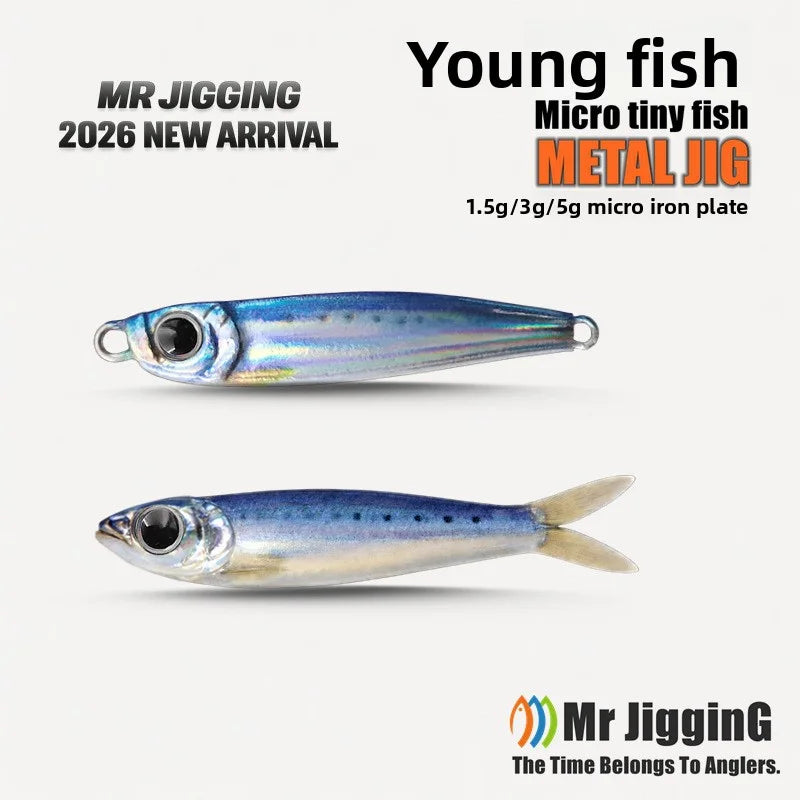 Micro Jig Bait Iron Plate Baits 1.5/3/5g 3D Mini VIB Lure Metal Casting Spoon Fishing Sequin Lure for Fishing Tackle Accessories