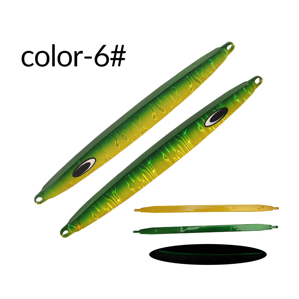 TOLU Nature Boy Iron Fast Sinking Metal Fishing Jig 130g/160g/180g 9 Colors Saltwater Deepsea Fishing Lures