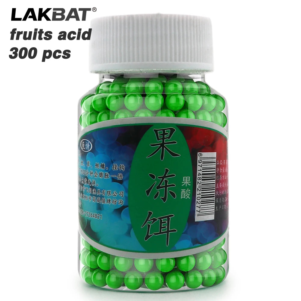LAKBAT 300PCS Jelly Lure Fishy Aroma Soft Egg Bait Carp Fishing Attractant String Hook Pill Fishing Tackle Pesca Outdoor Goods