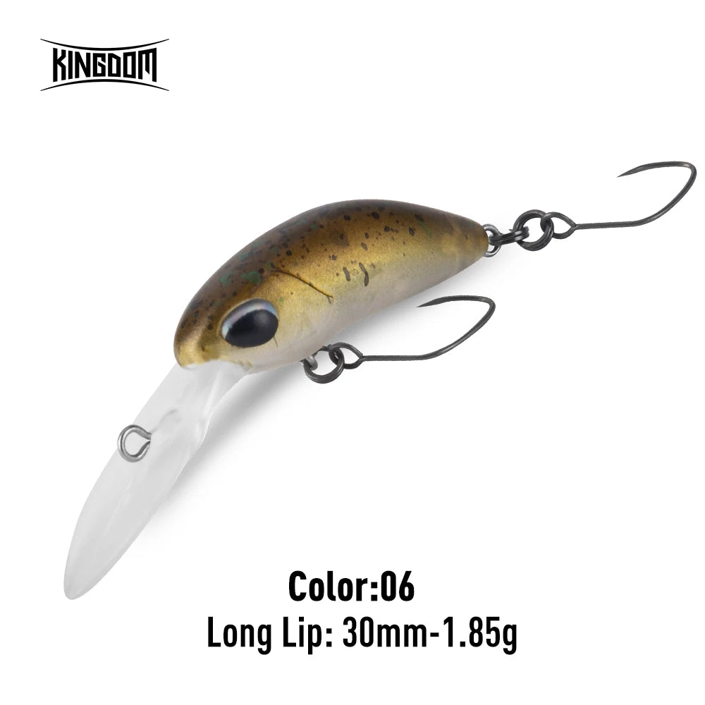 Kingdom Micro Expert Minnow Lure 1.7g 1.85g New Design Lip Artificial Crankbaits Hard Plastic Wobblers For Trout Bass Fishing