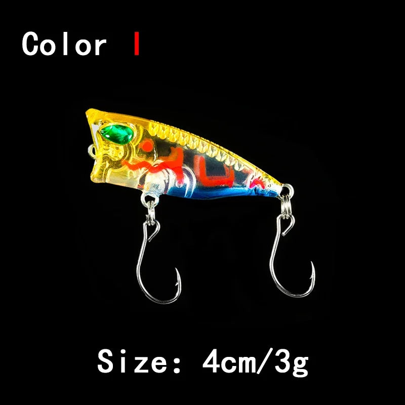 New 1pcs 4cm 3g mini Popper Hard Bait Minnow Fishing Lure Crankbait Wobbler Tackle Isca Poper Floating Top Water pike Lures