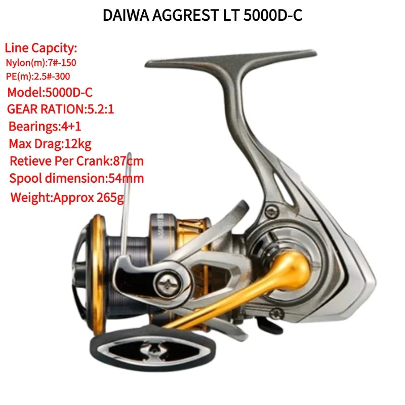 2019 Daiwa AGGREST LT Spining Fishing Reel1000D-XH 2000S 2000D-XH 2500D-XH 2500 3000D-C 3000-CXH 4000D-C4000-CXH5000D-C5000D-CXH