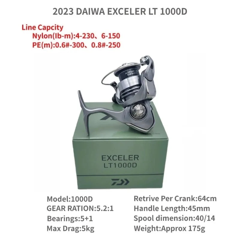 2023 DAIWA EXCELER LT 1000D-XH 2000S-XH 2500 2500D 2500-XH 3000-C 4000D-CXH 5000-C 5000-CXH 6000D Spinning Fishing Reels
