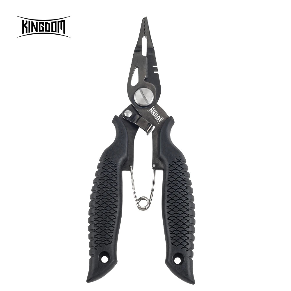 Kingdom Fishing Pliers Multifunctional Split Ring Wire Cutter Hooks Remover Fishing Tackle 62g 82g 14CM 15.6CM Fishing Equipment