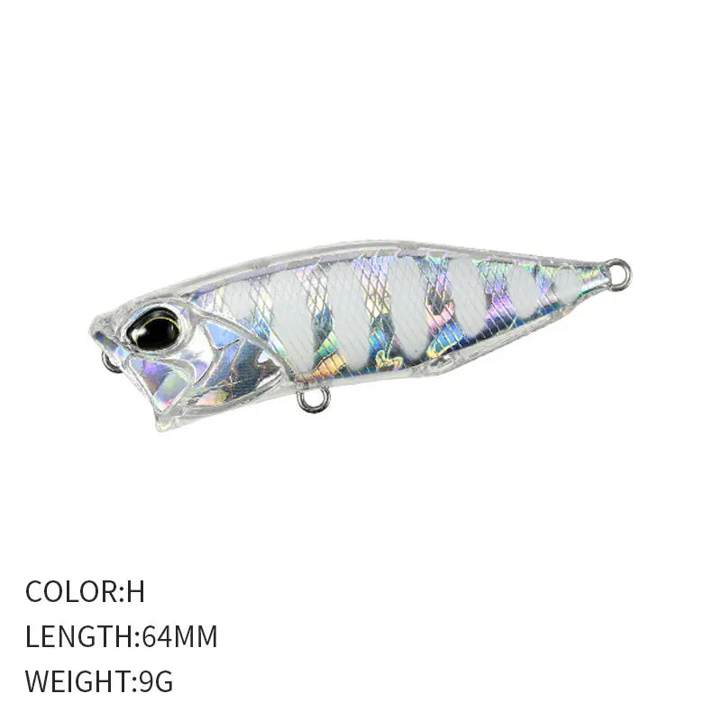 1pcs Fishing Lures Topwater Popper Bait 64mm 9G Hard Bait Artificial Wobblers Plastic Fishing Tackle Fishing Accessorie
