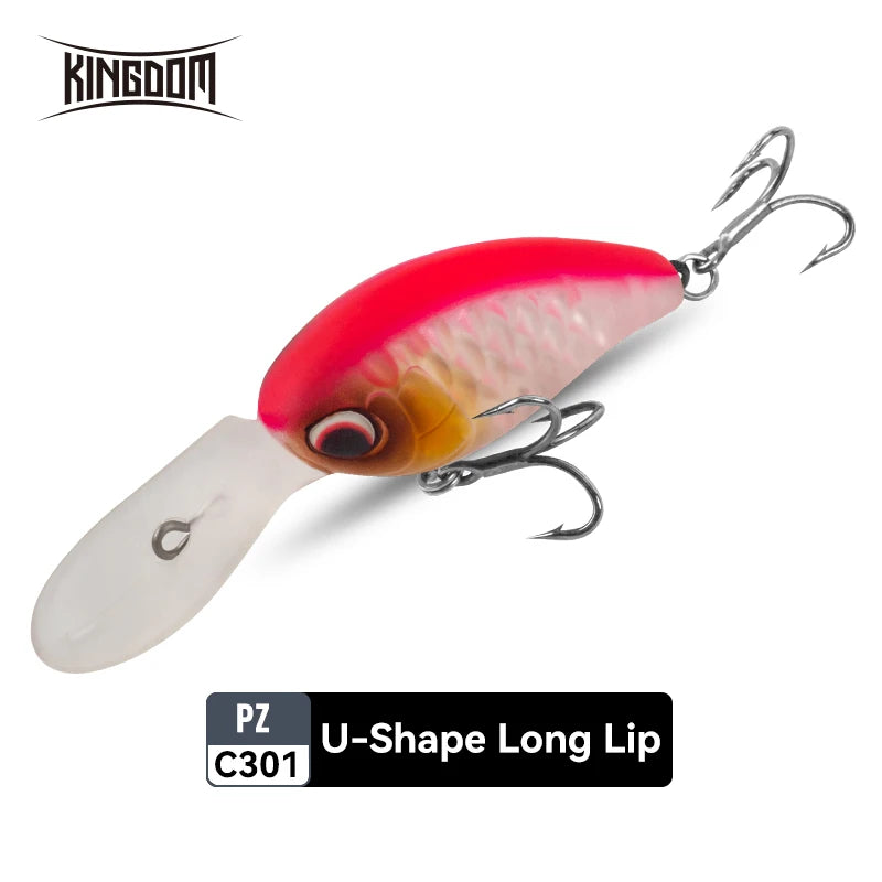 KINGDOM Floating Minnow 6g 6.5g Crankbait Wobblers Jerkbait Artificial Hardbait for Trout Bass Perch Pike Fishing Tackle Lures
