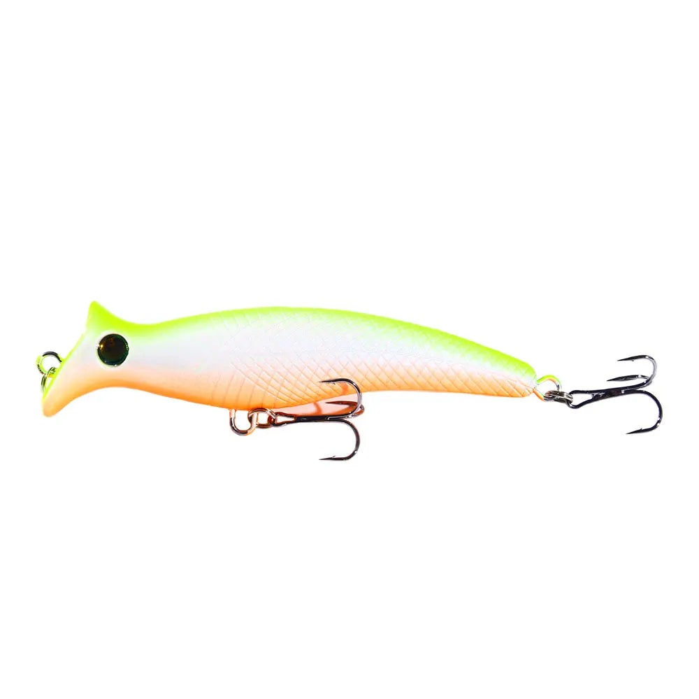 1pc Fishing Lures Topwater Popper Bait 12.5cm 20g Hard Bait Artificial Wobblers Plastic Fishing Tackle with 6# Hooks