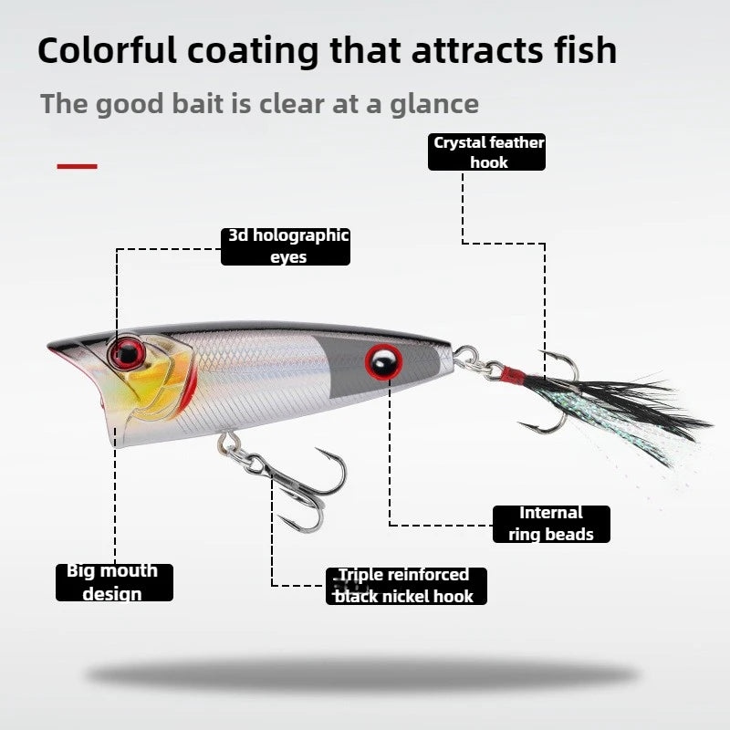 Rocket Popper Topwater Hit The Water Wave Popper Strong Noise Big Splash Casting Isca Artificial Fishing Lures Bass pesca