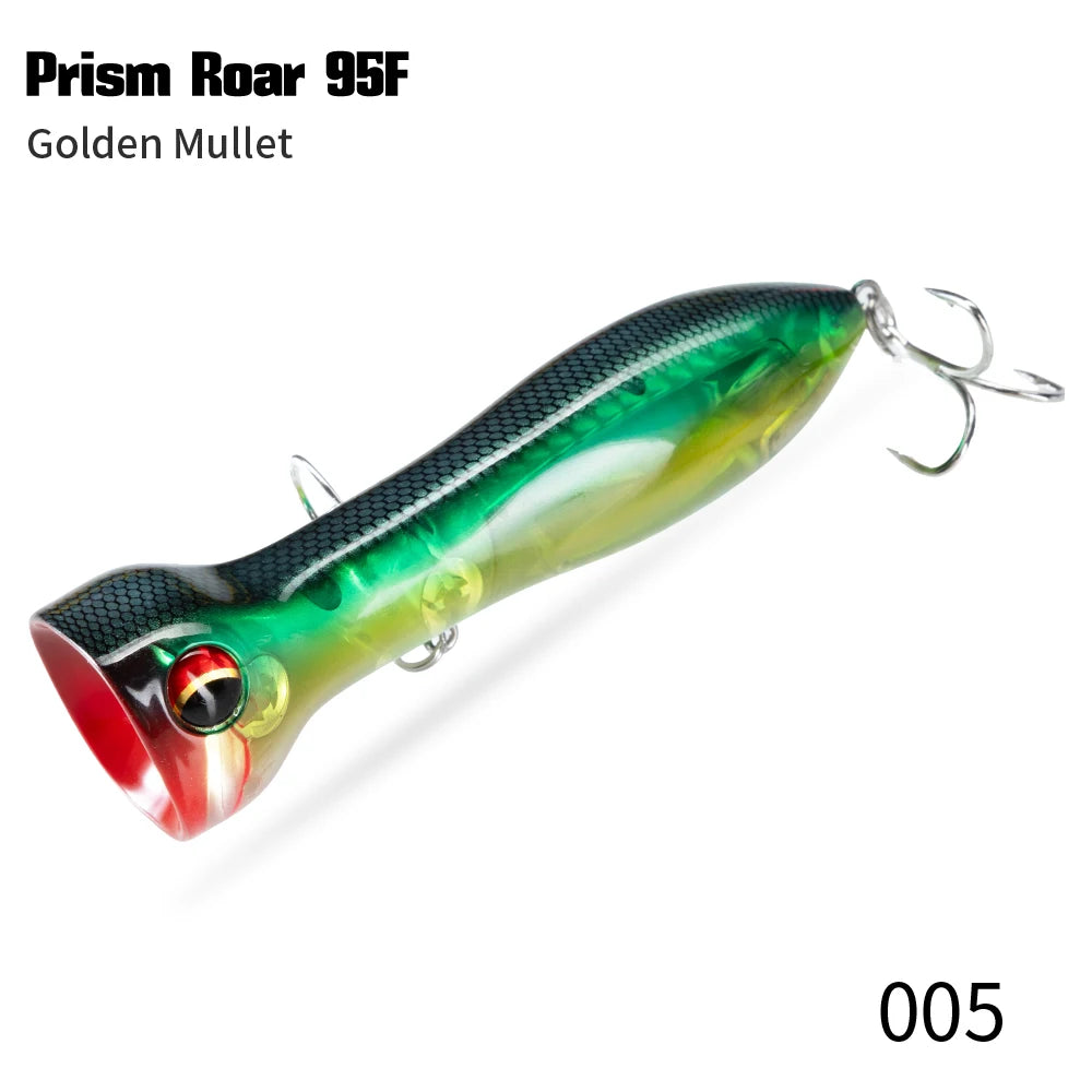 Hunthouse PRISM ROAR Floating Popper Topwater WTD Carp Fishing Lure 95mm20g Wobbler Artificial Hard Bait Tackle For SeaBass