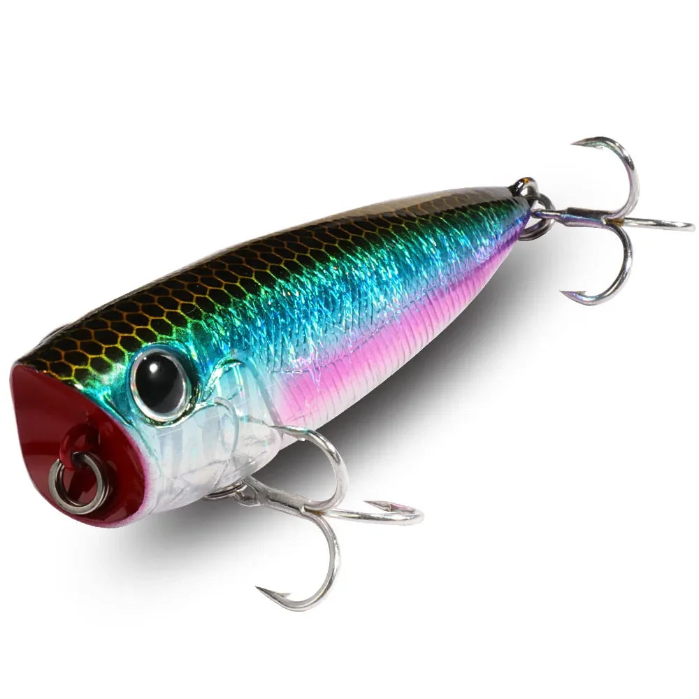 Top Water Popper 8g 6.5cm Lure Steel Ball Copper Ballast Balance System Swimbait Pesca Wobbler Floating Minnow Tackle Crank Bait