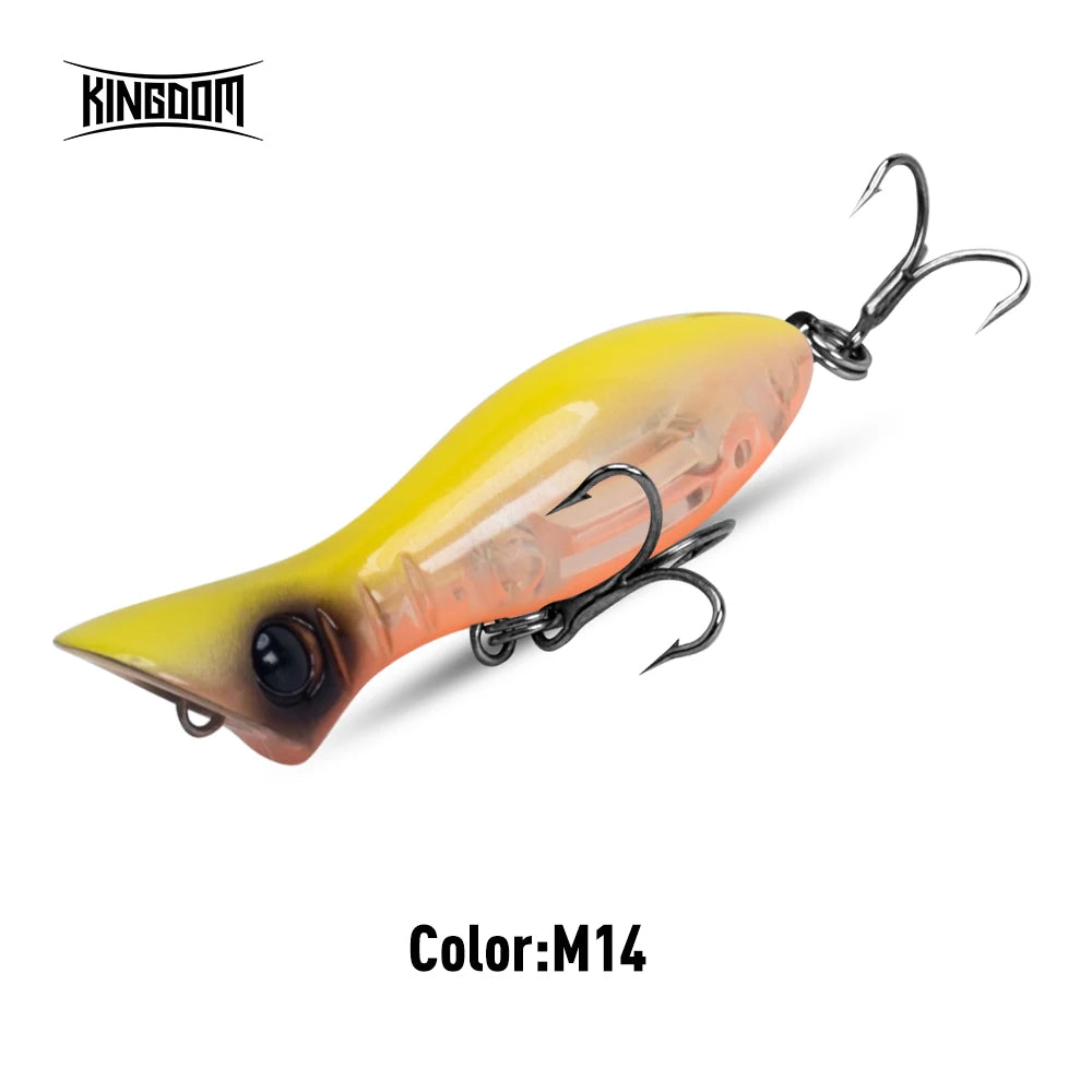 Kingdom Mini Popper Fishing Lure 50mm 3.5g Floating 5g Sinking Artificial Hard Baits Wobblers Bass Pike Catfish Swimbait Minnow