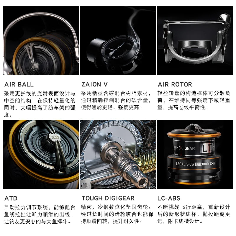 DAIWA LEGALIS CS LT Fishing Reels Spinning Wheel 6+1BB Max Drag 12KG