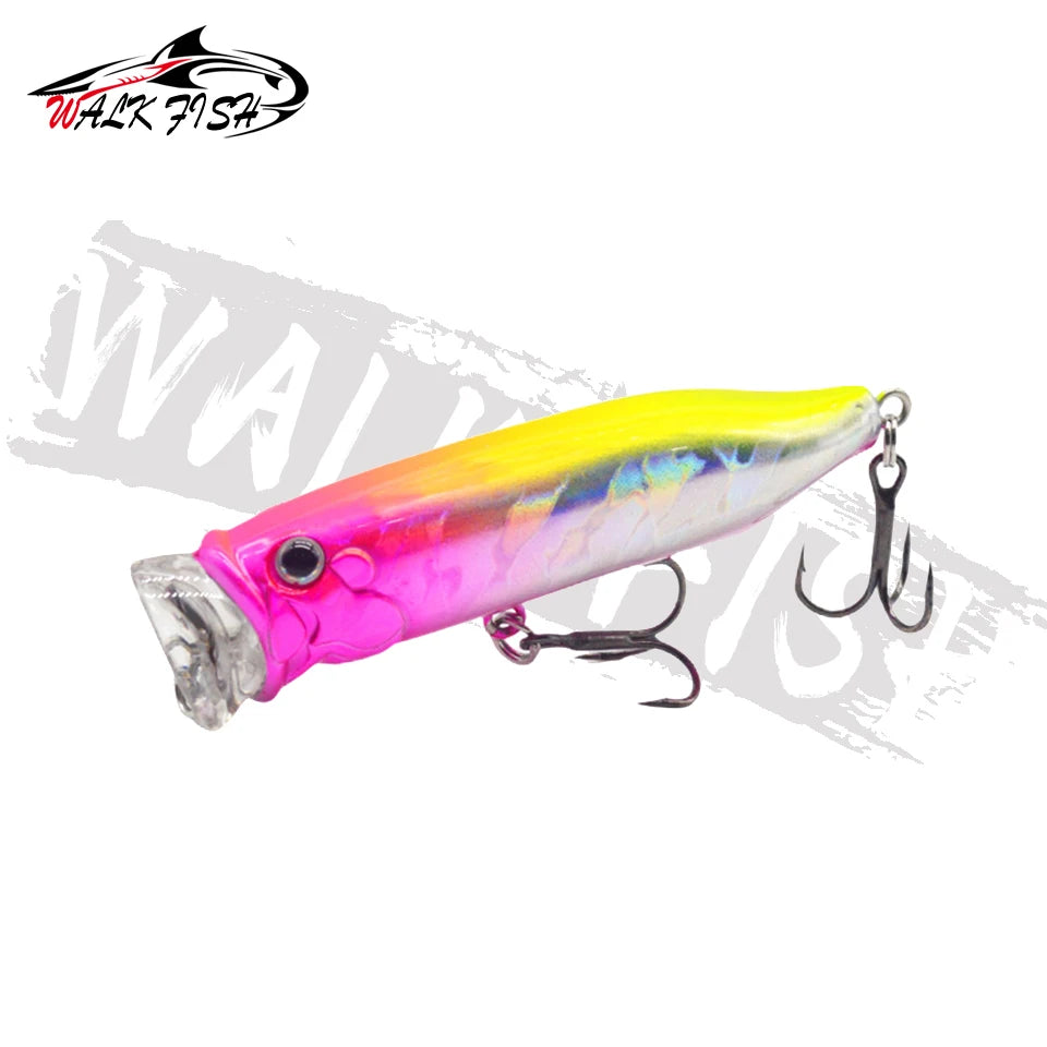 WALK FISH 7cm 10g Topwater Bait Wave Popper Lure Simulation Fishing Artificial Hard Bait Wobblers Surface Lures Fishing Tackle