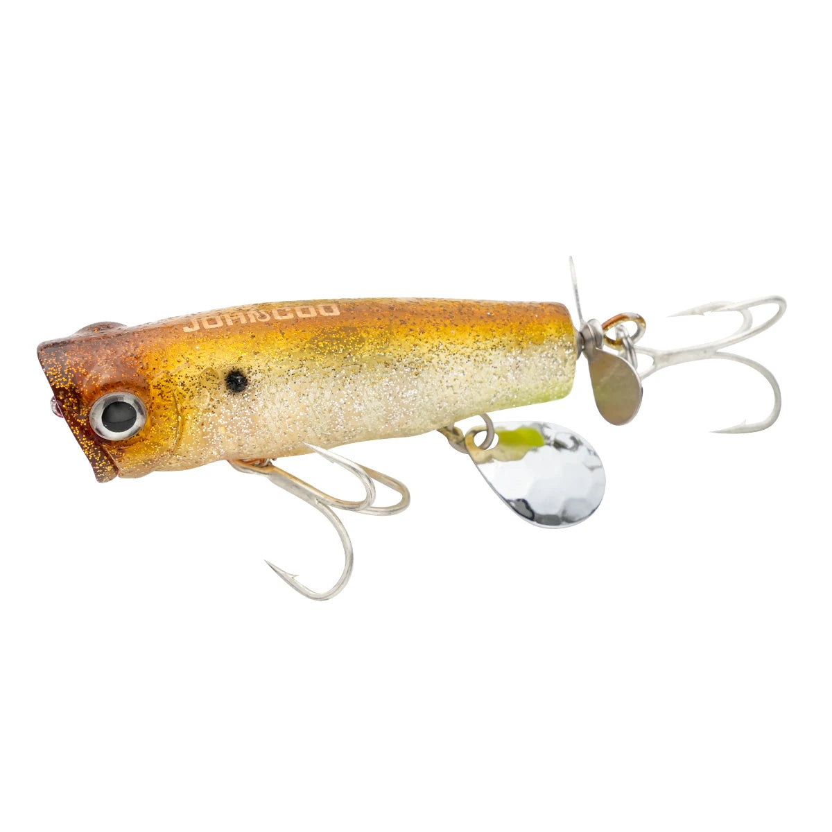 Johncoo 8cm  14g Popper fishing lure Floating Lure Topwater lure Wobblers bait Bass bait with Propeller