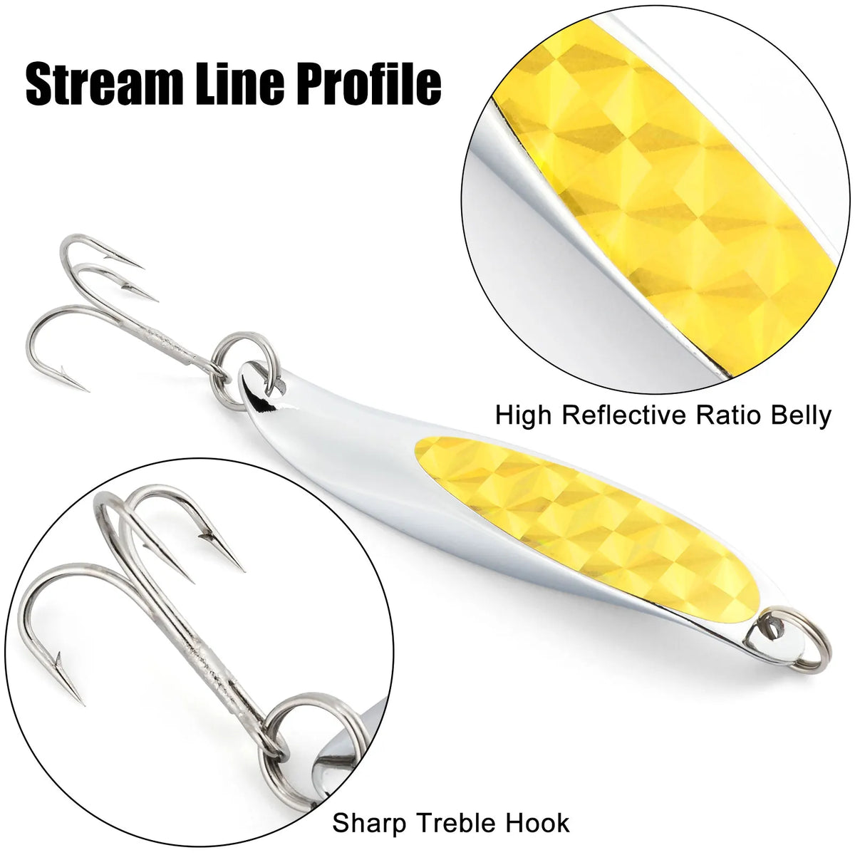 5pcs Metal Jig Spoon Fishing Lure 21g Jigging Trolling Hard Bait Long Casting Wobbler for Saltwater Deep Sea Fishing Bluefish