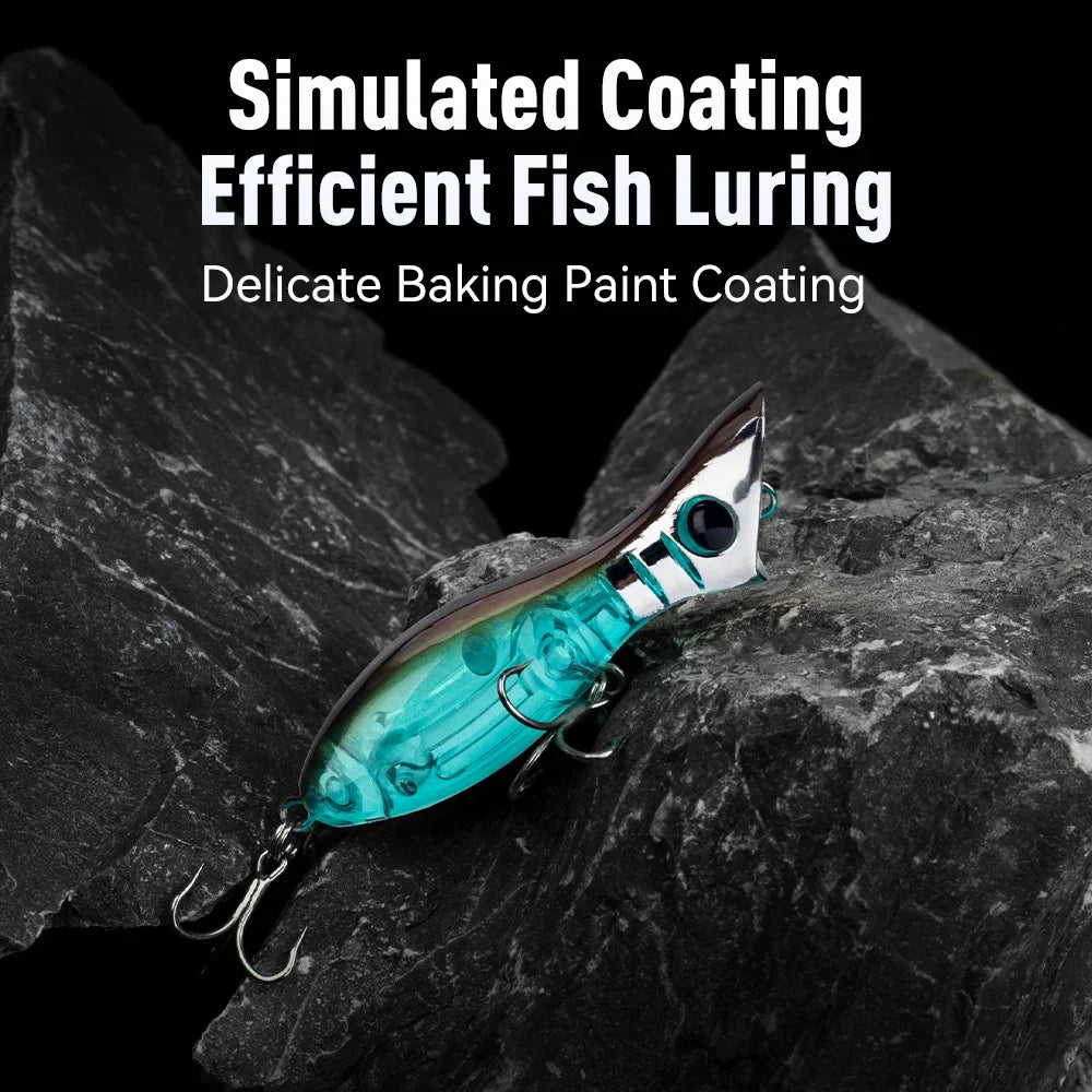 Kingdom Mini Popper Fishing Lure 50mm 3.5g Floating 5g Sinking Artificial Hard Baits Wobblers Bass Pike Catfish Swimbait Minnow
