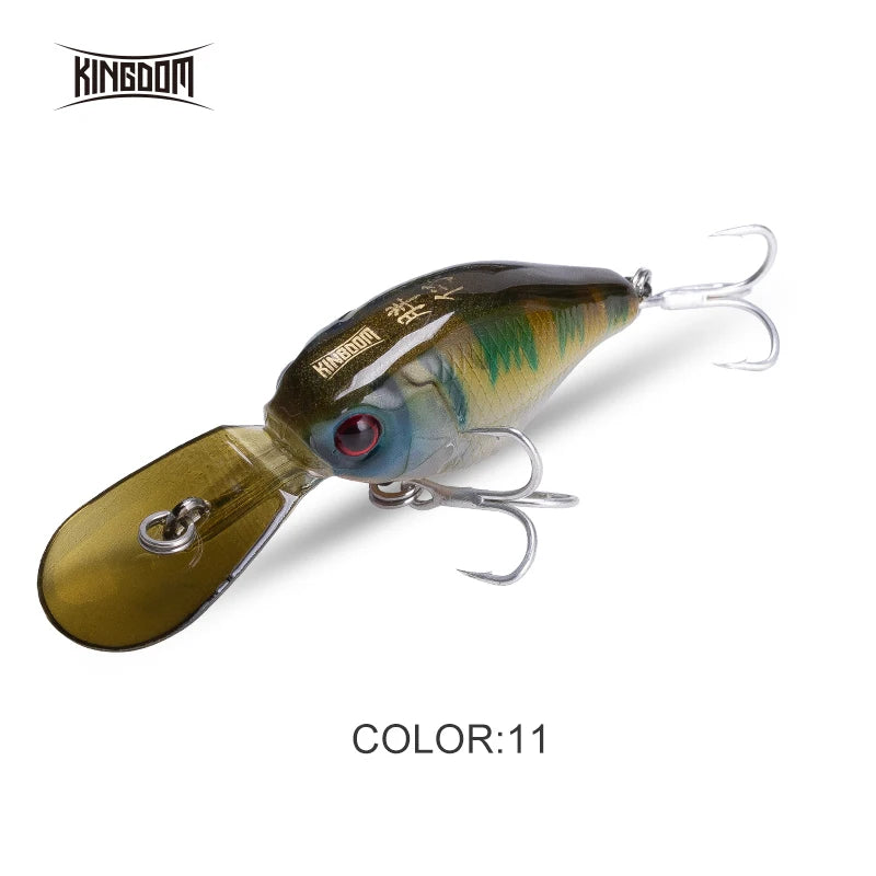 Kingdom Slow Sinking Fishing Lures 5g 50mmm Minnow Crankbaits Swing Small Cranks Atificial Hard Baits Trout Fishing Wobblers