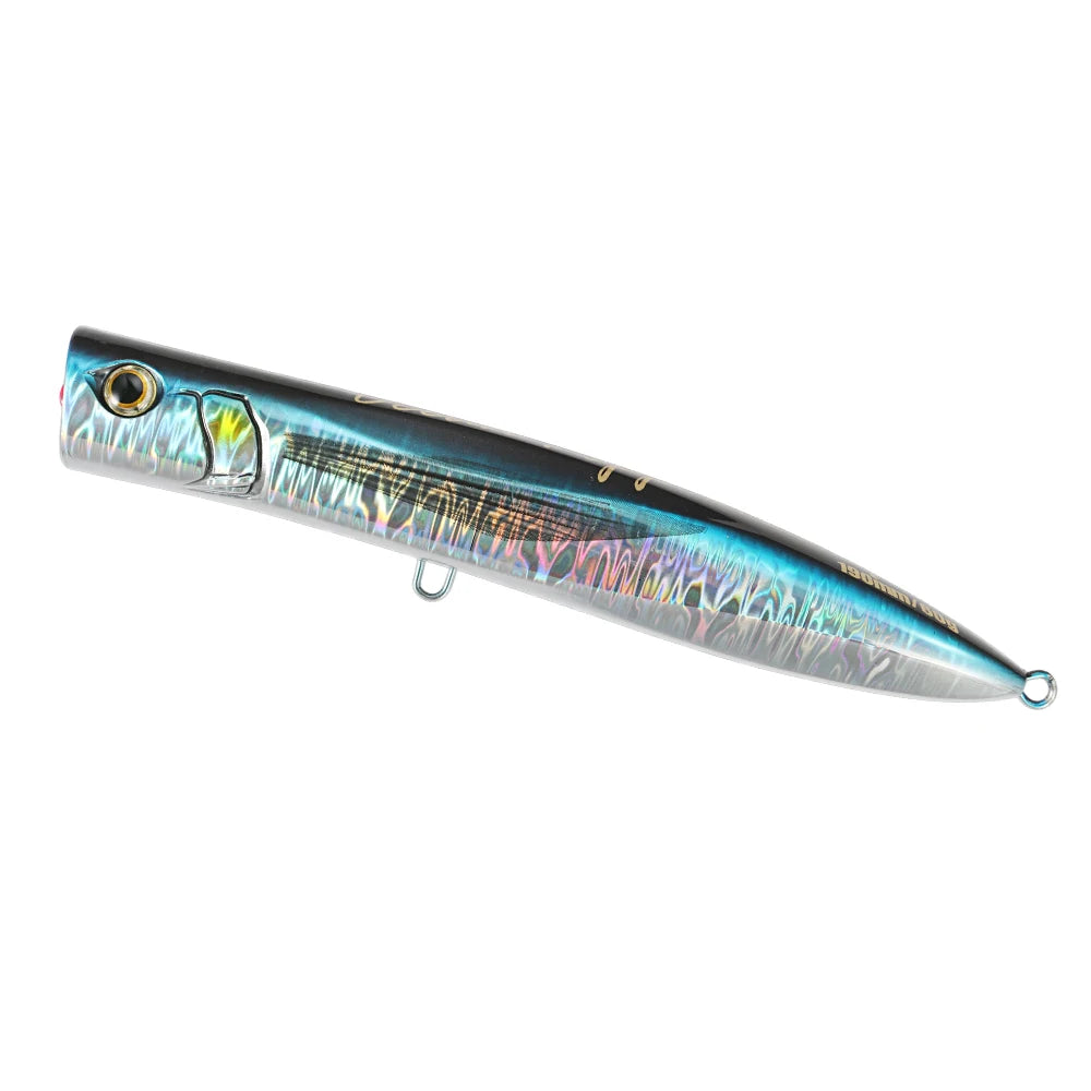 JIGGING PRO 190mm 60g Holographic Floating Popper Saltwater Topwater Fishing Lure Artificial Bait
