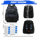 Fishing Backpack 45L Cooler Fishing Tackle Storage Bag with Rod Holders & Rain Cover Camping Hiking Outdoor Multifunctional Bag