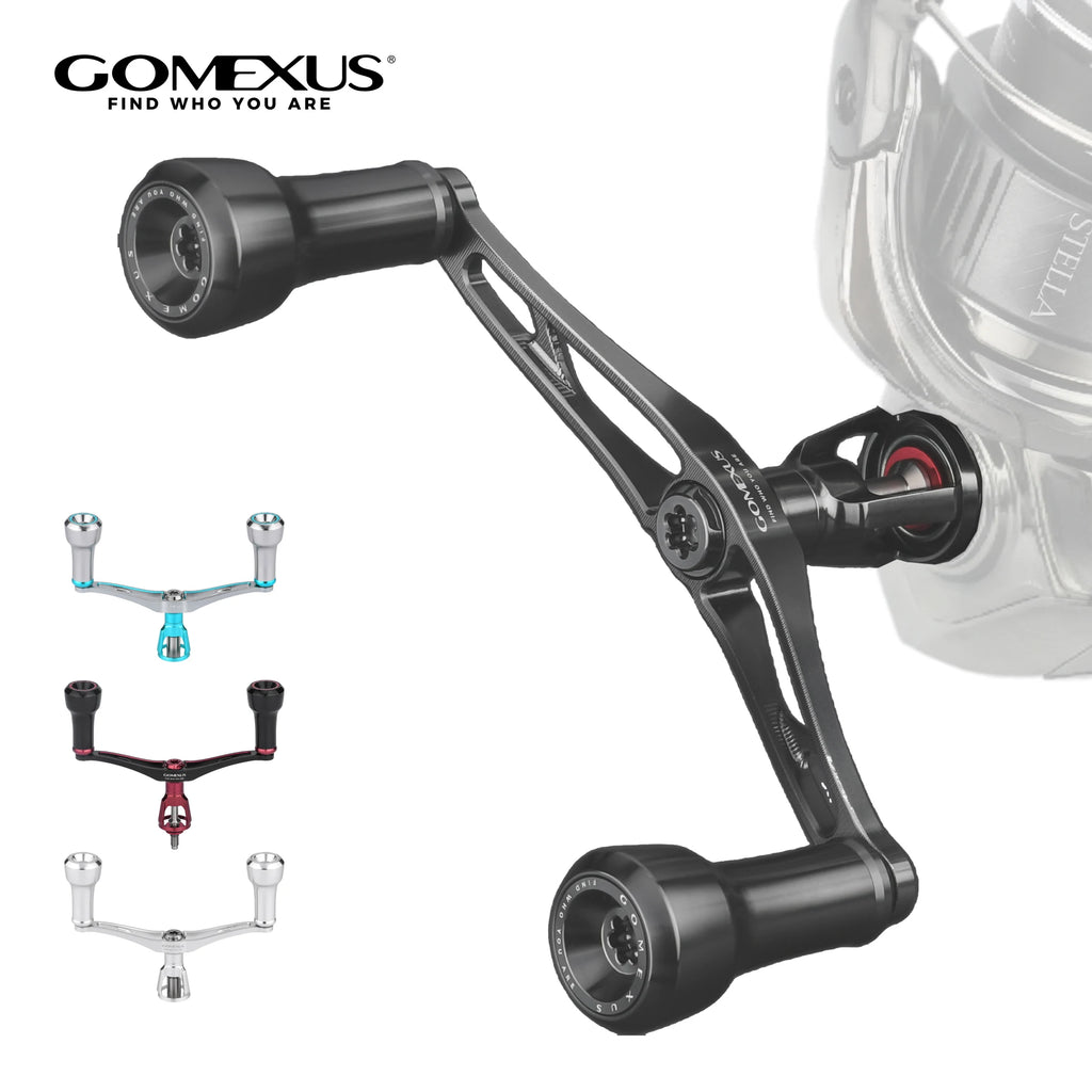 Gomexus 98mm Double Reel Handle with Aluminum Knob 20mm Shimano Sephia Vanford Daiwa Emeraldas Exsit Egging Fishing Air-Sense98