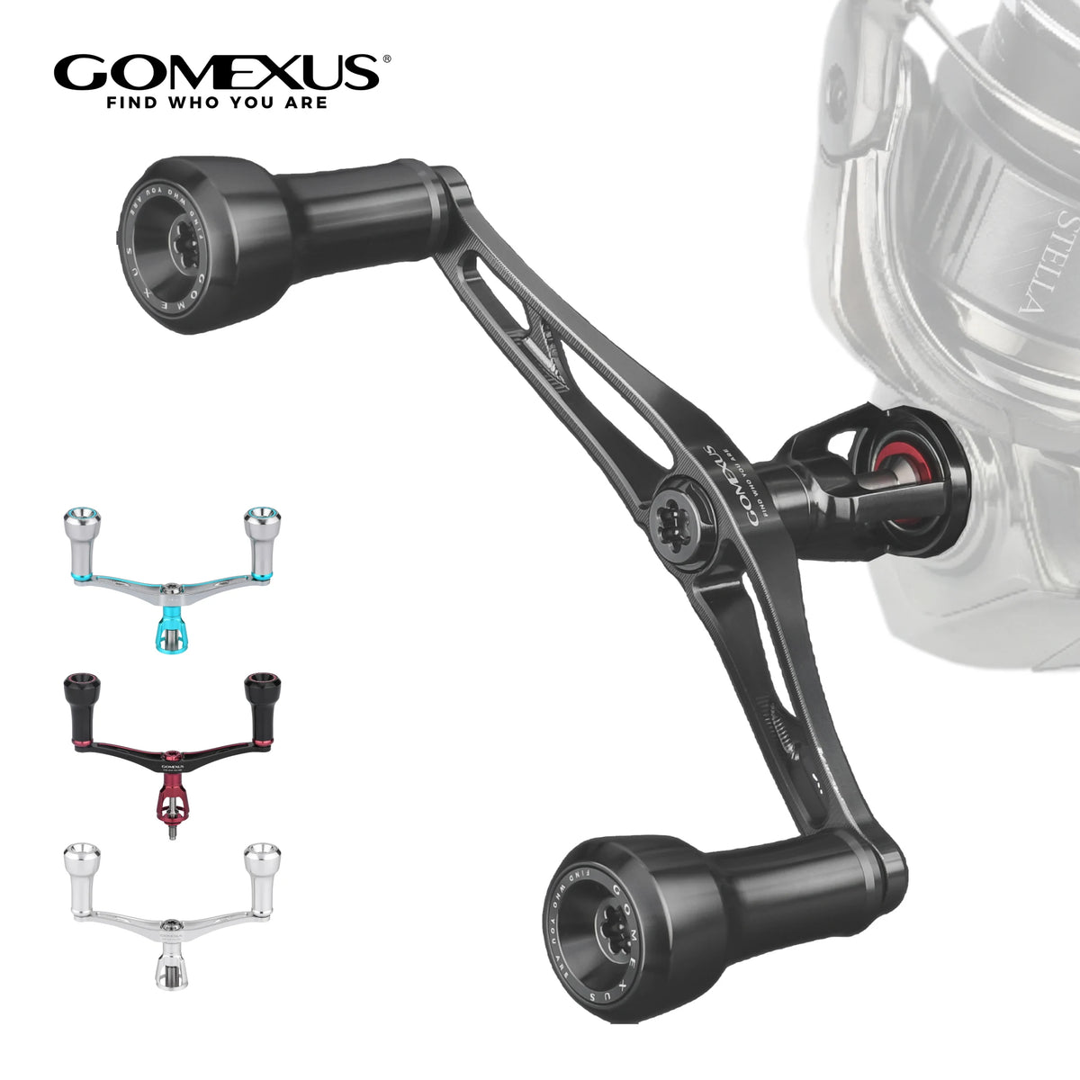 Gomexus 98mm Double Reel Handle with Aluminum Knob 20mm Shimano Sephia Vanford Daiwa Emeraldas Exsit Egging Fishing Air-Sense98