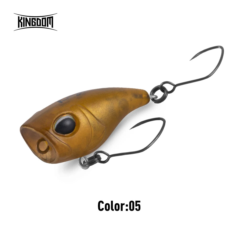 Kingdom Mini Popper Fishing Lure 1.5g 27mm 2.2g 34mm Floating Artificial Baits Topwater Crankbaits For Trout Bass Pike Fishing