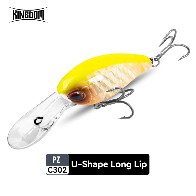 KINGDOM Floating Minnow 6g 6.5g Crankbait Wobblers Jerkbait Artificial Hardbait for Trout Bass Perch Pike Fishing Tackle Lures