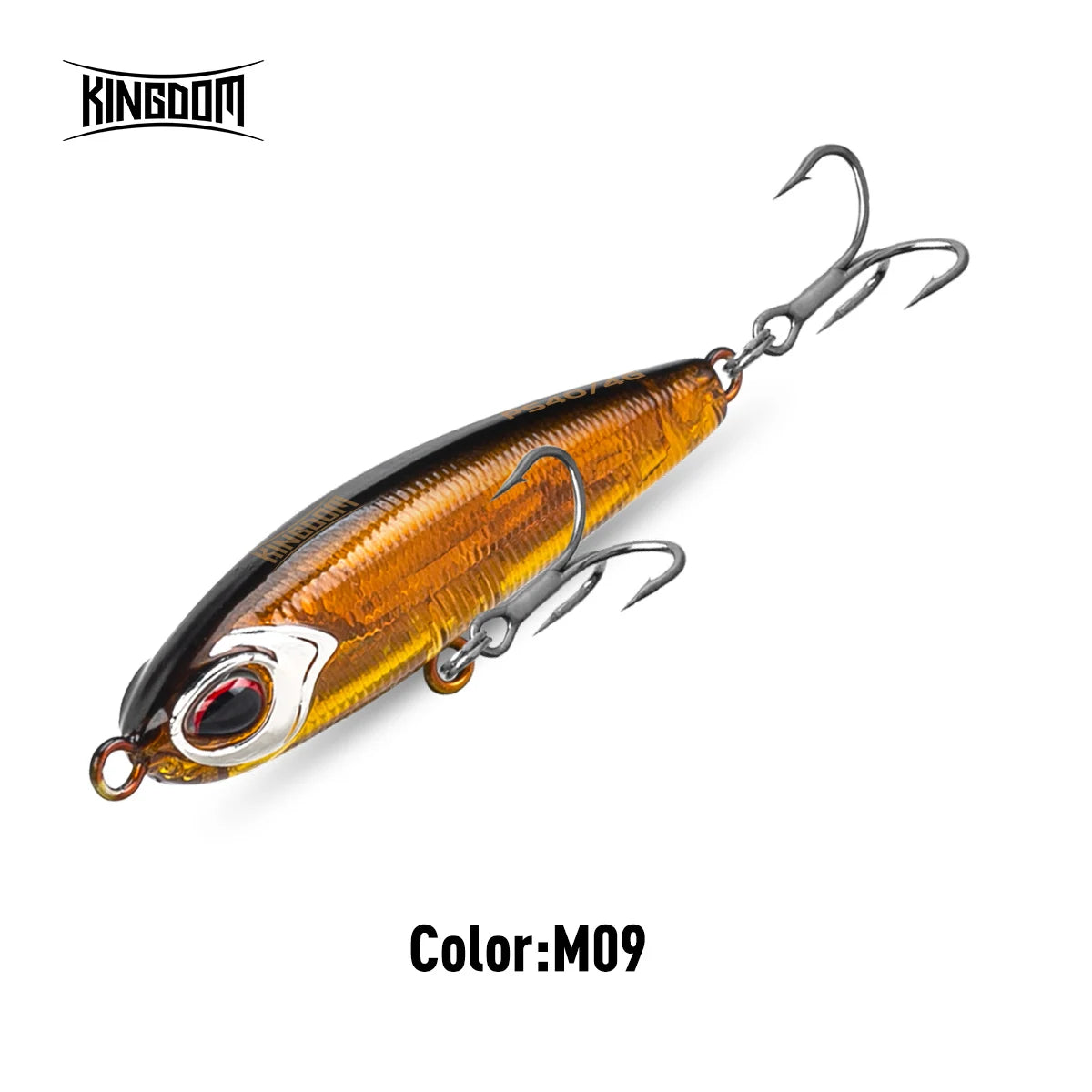 KINGDOM Micro Sinking Pencil Lure 40mm 4g Mini Fishing Bait Vibration Swing for Bass Trout Perch Fishing