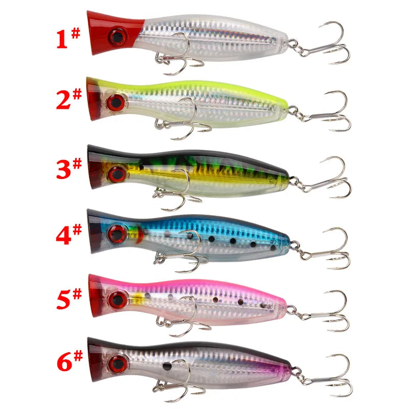 Popper Fishing Lures Weights 40g Large Poppers Top Water Lure Isca Artificial Hard Bait Fishing Tackle Articulos De Pesca