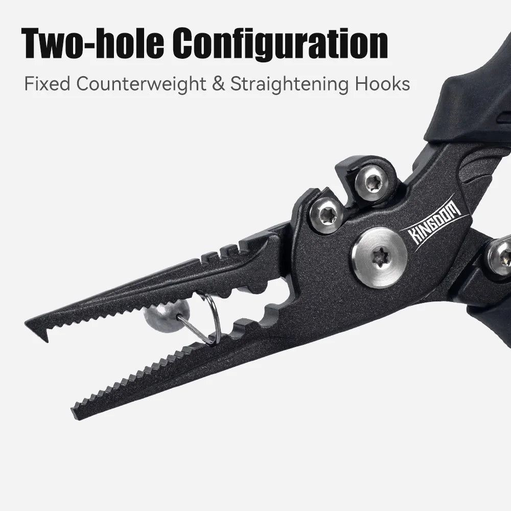 Kingdom Fishing Pliers Multifunctional Split Ring Wire Cutter Hooks Remover Fishing Tackle 62g 82g 14CM 15.6CM Fishing Equipment