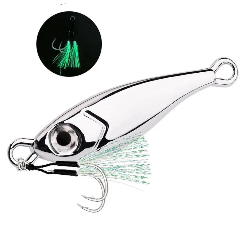 10pcs Zinc Alloy Fishing Lures 3D Eyes Metal Jig Lures Spinning Baits Sinking Minnow Baits Fishing Tackle 30g 40g 60g 80g