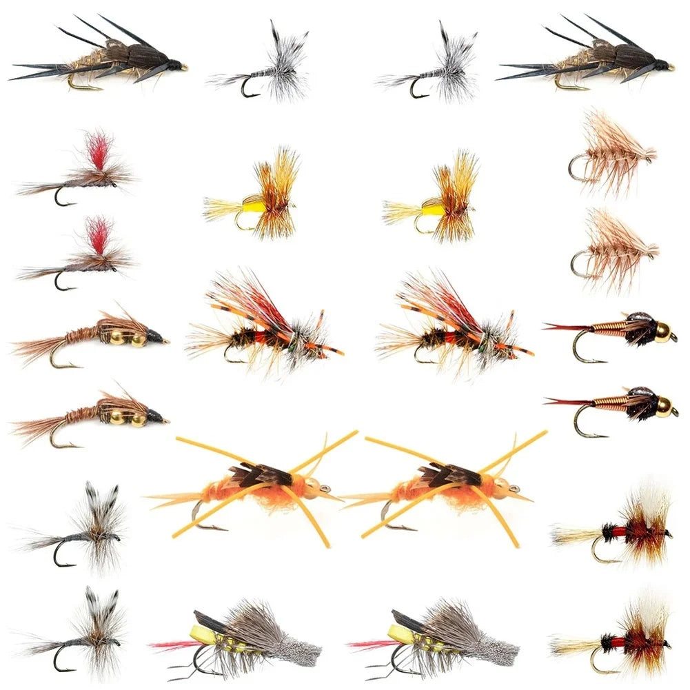 Fly Fishing Lure Set 88pcs for Freshwater Trout - Plastic Flies with Imitation Design and Stream Compatibility