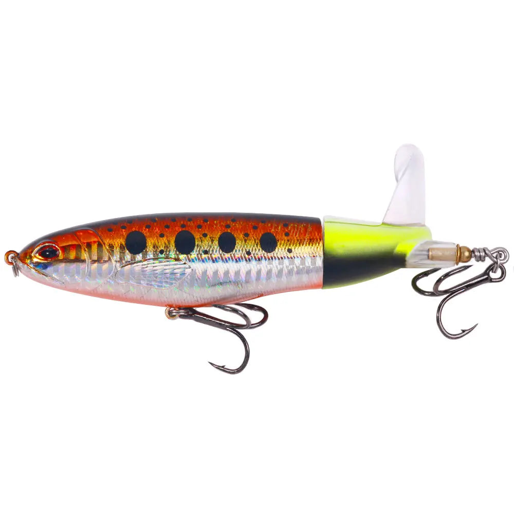 1pcs topwater Popper Propeller Topwater Fishing Lures Artificial Bait Hard Crankbait Wobbler Rotating Tail Fishing Tackl
