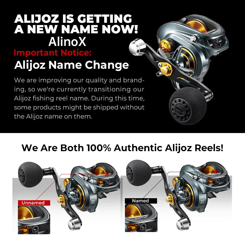 Piscifun Alijoz Alinox 300 Baitcasting Reel 15KG Max Drag 9Bearings Aluminum Frame Freshwater Saltwater Fishing Reel Low Profile