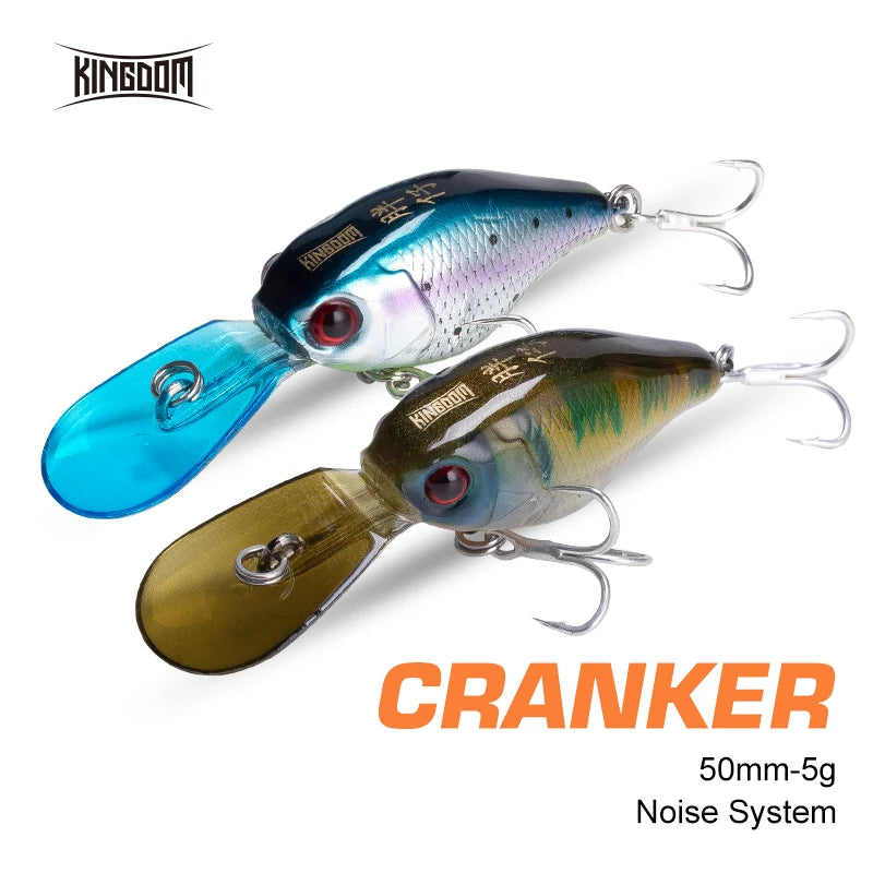 Kingdom Slow Sinking Fishing Lures 5g 50mmm Minnow Crankbaits Swing Small Cranks Atificial Hard Baits Trout Fishing Wobblers