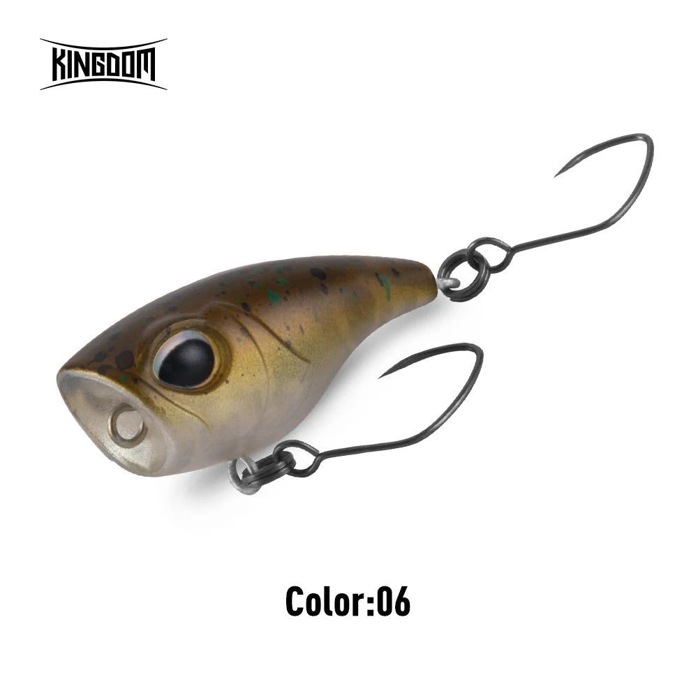 Kingdom Mini Popper Fishing Lure 1.5g 27mm 2.2g 34mm Floating Artificial Baits Topwater Crankbaits For Trout Bass Pike Fishing