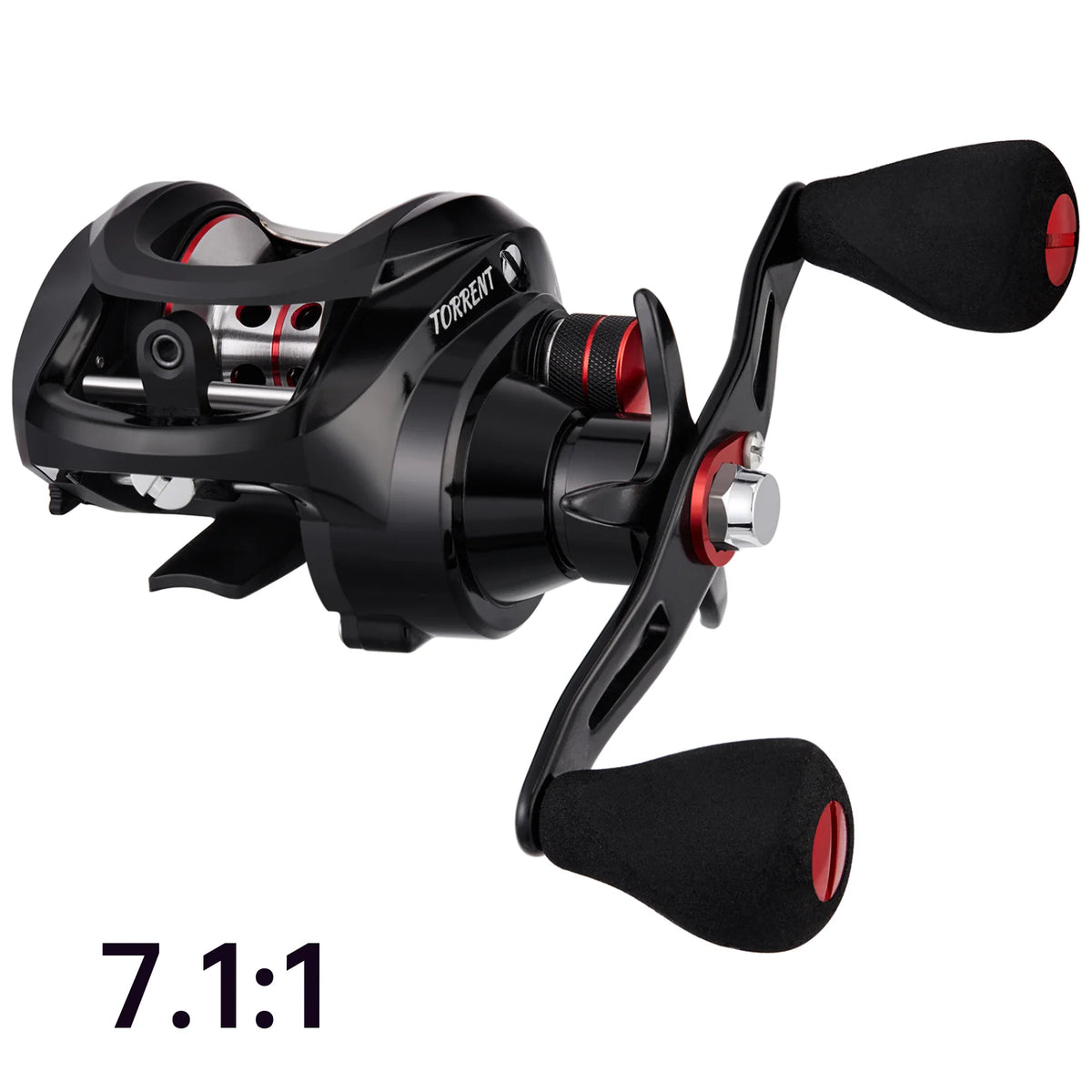 Piscifun Torrent Baitcasting Reel 8.1kg Carbon Drag 7.1:1/5.3:1 Magnetic Brake System Freshwater Fishing Reel Low Profile Design