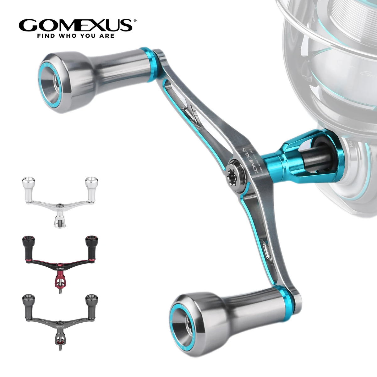 Gomexus 98mm Double Reel Handle with Aluminum Knob 20mm Shimano Sephia Vanford Daiwa Emeraldas Exsit Egging Fishing Air-Sense98