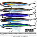 PROBEROS 5Pcs Metal Jig Fishing Lures Sea Fishing Jigs Artificial Swimbait Hard Bait Jerkbait Iron Plate Double Hooks Wholesale