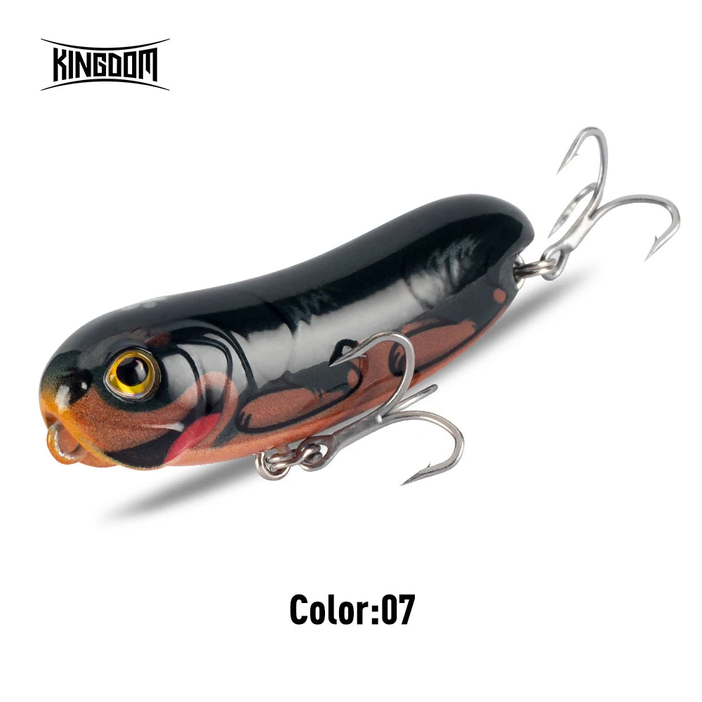 Kingdom 3D-Dachshund Long Casting 7.5g 55mm Topwater Pencil Fishing Lure Artificial Floating Z Action Hard Baits Surface Lures