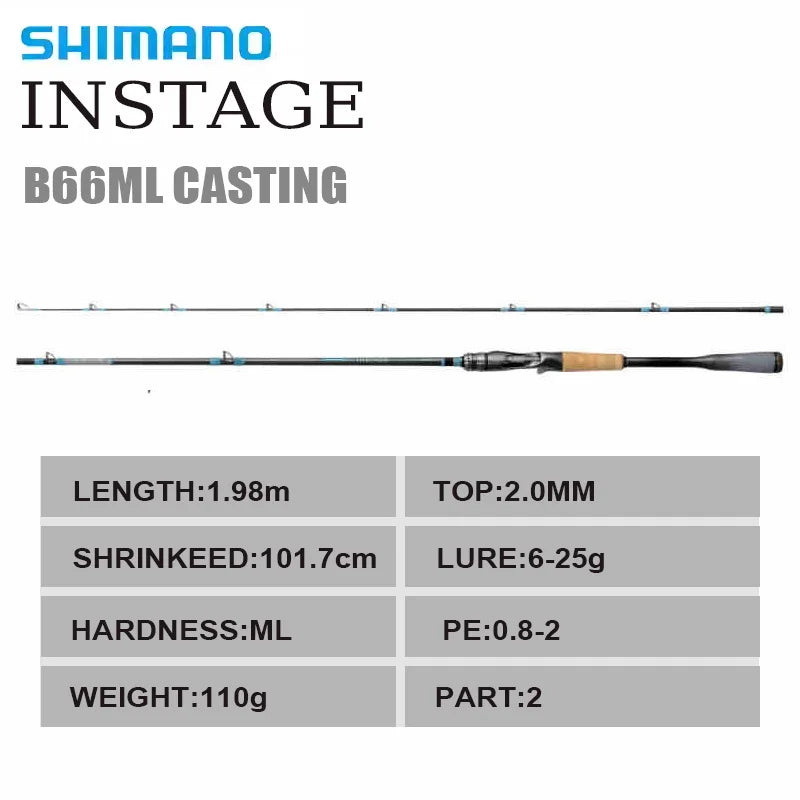 SHIMANO 2024 New INSTAGE Sea Bass 2 Section Supercast Spinning Casting Sea Fishing Rod Saltwater Max Lure 130g CI4+ SIC Ring