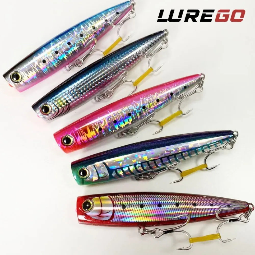 1PC Large Size ABS Popper Lure – 130-160mm Topwater Hard Bait – Floating & Impact-Resistant for Saltwater Fishing