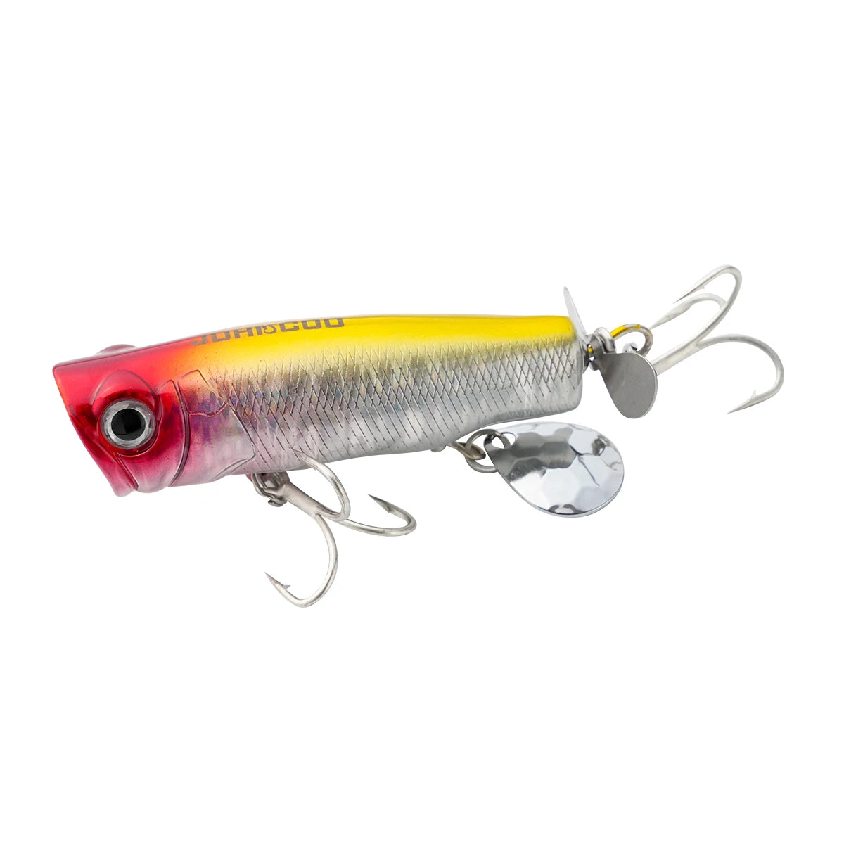 Johncoo 8cm  14g Popper fishing lure Floating Lure Topwater lure Wobblers bait Bass bait with Propeller