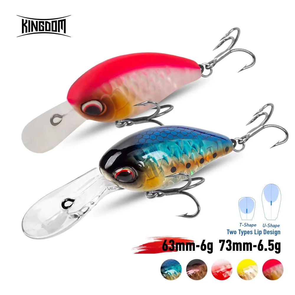 KINGDOM Floating Minnow 6g 6.5g Crankbait Wobblers Jerkbait Artificial Hardbait for Trout Bass Perch Pike Fishing Tackle Lures