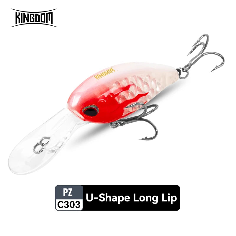 KINGDOM Floating Minnow 6g 6.5g Crankbait Wobblers Jerkbait Artificial Hardbait for Trout Bass Perch Pike Fishing Tackle Lures