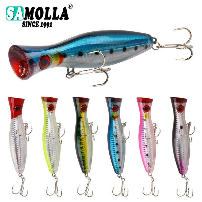 Popper Fishing Lures Weights 40g Large Poppers Top Water Lure Isca Artificial Hard Bait Fishing Tackle Articulos De Pesca