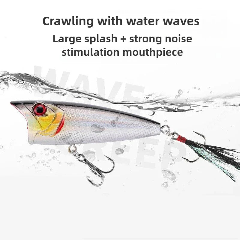 Rocket Popper Topwater Hit The Water Wave Popper Strong Noise Big Splash Casting Isca Artificial Fishing Lures Bass pesca