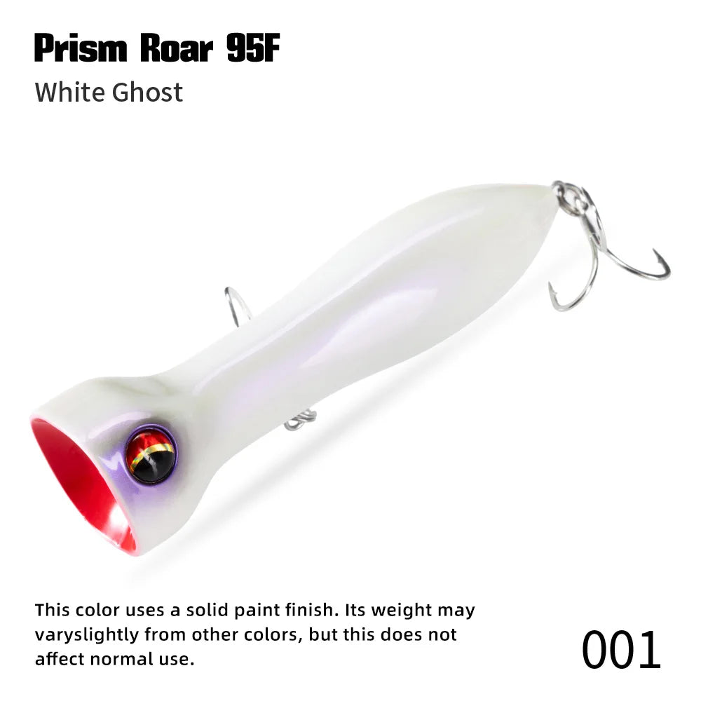 Hunthouse PRISM ROAR Floating Popper Topwater WTD Carp Fishing Lure 95mm20g Wobbler Artificial Hard Bait Tackle For SeaBass