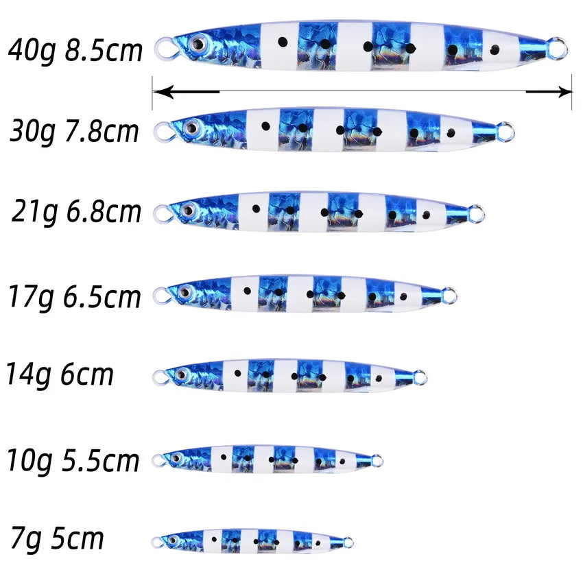 1/2/12pcs Jig Shore Jigging Spoon Casting Drag 7G 10G 14G 17G 21G 30G 40G SeaBass Lure Artificial Bait Fishing Gear